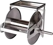 Heavy Duty Stainless Steel Wall Mounted Retractable Garden Hose Reel Metal Hose Storage Holder for Outdoor Use Space Saving Garden Hose Rack