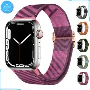Adjustable Nylon Strap For Apple Watch Ultra Band 38mm 40mm 41m Series 8 7 Belt