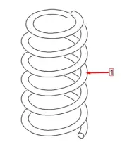 Audi A3 8PA Front Left Coil Spring 5Q041110 5KJ NEW GENUINE 2013
