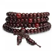 6mm Anxiety Sandalwood Mala Bracelet, Mala Prayer Beads Anxiety Relief