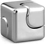 Fidget Toys Spinner Cube, Anti Anxiety Toy, Stress Relief, Sensory Toy, Metal Hand Spinner EDC ADHD Toy for Adults Kids (Silver)