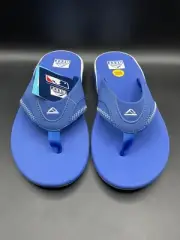 New Reef MLB Thong Flip Flops with Bottle Opener Blue LA Dodgers Mens Size 9