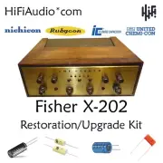 Fisher x202 amplifier tube restoration repair upgrade rebuild kit capacitor