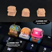 Anime OP Chopper Sanji 3PCS Customized Resin 3D Print keycaps unpainted Figure