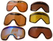 Mixed Lot of 6 Mostly Smith Ski Snowboarding Goggle Lenses Turbo CAM, Fuse, Etc.