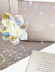 Rakkle Made with Love Condolence Gift Box - Sympathy Gift Card, Bereavement Gift, Memorial Gift - Sorry for Your Loss Gift - Crystal Rainbow Maker (Silver, Flower)