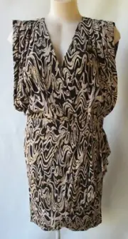 sass & bide dress NWT black & gold sleeveless Size 14 new lined