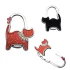 Cats Shaped Hook Alloy Folding Table Hanger Foldable Purse Bag Holder Handbag
