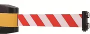 Queue Belt Barrier Retractable,Queue Line Dividers,Magnetic 10m/33ft Wall Mount Safety Belt, Crowd Control Ribbon with ABS Case, for Outdoor Parking Lot Retail Stores Airports Banks Hotels (Color : B)