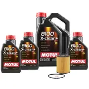 8L Motul 8100 X-CLEAN + 5W30 Wix Filter Motor Oil Change Kit For BMW API SN/CF (for: BMW)