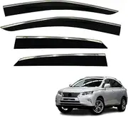 OAD4X4 Weathershields Compatible with Lexus RX200T/300/350/450h 5 Seats 2015-2022, Stainless Edge Weather Shields Window Visors Wind Deflectors Sun Rain Guard 4PCS Set