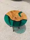 Epoxy Resin Table, Round Natural Wood Table ,Coffee table, Natural Epoxy Table
