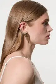 Gold Drop Ear Cuff Earrings