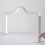 Manicure Table lamp, Crystal Rhinestone Half-Moon lamp, Foldable Eyelash Ligh 3000K-6000K, Adjustable Brightness, Nail Art Desk Lamp, Eyelash Extensions, Tattoos, Eyebrows White