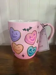 NEW Cobwebs & Cauldrons Candy Heart Pumpkin Mug