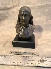 Benjamin Franklin Bust / Statue : NEW IN BOX 6" High / BRONZE