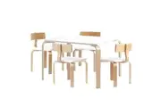 Keezi 5PCS Kids Table and Chairs Set Activity Toy Play Desk