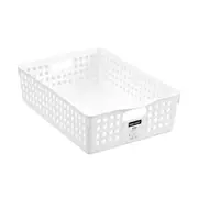 20 x Mode Storage Basket 30X21X8.5CM Home Clean Office Kitchen Organiser White
