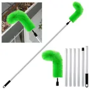 Gutter Cleaning Brush Tool with Telescoping Extendable Pole for Leaves Debris