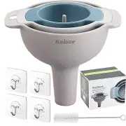 Set of 4 Funnels for Filling Bottles, BPA-Free - Food Grade Kitchen with Filter,