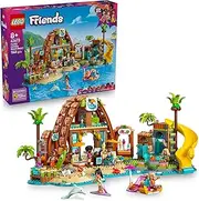 LEGO® Friends Family Vacation Beach Resort 42673 Building Set Toy for Girls and Boys Aged 8 Years Old and Up, Kids’ Travel Playset with 6 Minidolls, Dolphin Figure and Baby Turtle
