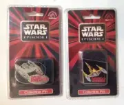 Vtg Star Wars Episode 1 Droid & Naboo Starfighter Collectible Pins Lot os 2 READ