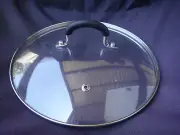 Glass Replacement Pot Pan lid Clear Black Handle ID 8.5", OD 9"