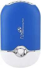 ThreeH Mini Personal Fan Handheld USB Rechargeable Bladeless Electric Built-in Li-ion Battery Powered Pocket Sports Travel Cooling Fan F015,Blue