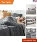 California King Reversible Comforter & Pillow Case Set for -Round Comfort