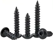 10/50Pcs M2 M2.6 M3 M4 M5 M6 Hex Button Head Tapping Screw Steel with Black Hexagon Socket Round Head Self Tapping Screws (Color : 40mm, Size : M5 (10Pcs))