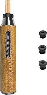 GAYAMENT GAYA Portable Ashtray with Lid, Ash Catching Cigarette Holder, Windproof Fireproof No-Soot Ash tray For Outdoor Indoor Car Smoking Handheld Walnut Mini Ashtray