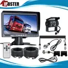 7" Monitor 4PIN CCD Color Reversing Camera Suzy Coil Trailer Cables Kit Caravan