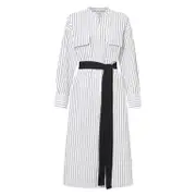 Pinstripe Shirt Dress - White | Oroton