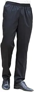 [Happyyami] Chef's Trousers Breathable Black Chef Pants Comfortable Loose Fit for Kitchen Oil Easy to Wash Working Clothes for Culinary Professionals