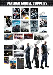 1:18 scale Pre cut Fast And Furious Garage poster stickers model car. 10