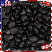 18 Pounds Decorative Pebbles Small Black Stones Aquarium Gravel River Rock