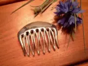Medium Sterling Silver Modernist Hair Comb