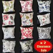 CLEARANCE SALE- 2x Linen Cotton Throw Pillow Cases Cushion Cover Home Sofa Decor
