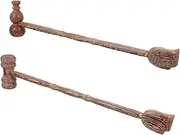2Pcs Dual Use Massage Hammer Back Scratcher Comfortable Long Handle for Itching Relief Safe Wood Material for Hard to Reach Spots Back Scraper for Relaxation