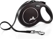 Flexi Classic Tape Retractable Dog Lead Black Large 8 Metres