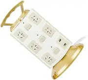CONGARTENO USB Charger Strip with Ac Outlets USB Ports Extension Cord Lightweight Vertical Design Independent Control High Temperature Resistant Power Board