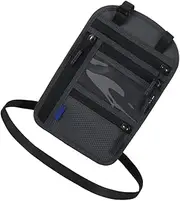 [LIGIGWASH] Travel Neck Wallet Protected Holder Strap Lightweight and Portable Pouch for Documents Cards and Cash for Secure Travel and Discreet Storage Grey