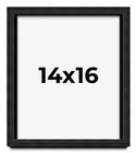 14x16 Shadow Box Black Rustic Barnwood Display Frame | 1.125 Inch Deep | 0.875