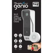 Mirabella Genio Wi-Fi 3MP Battery Doorbell with USB Chime
