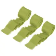 3 Rolls Silk Satin Ribbon, 1.5" 10 Yards Chiffon Fabric Ribbon Olive Green