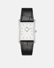 Daniel Wellington Bound 35x24 Black Croc Leather S White Watch
