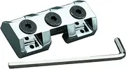 Guyker Locking Clamp for Guitar, Behind the Nut, with Screws, Pure Brass Headless Guitar Bridge String Lock CNC Machined 6 String Electric Guitar Replacement Part, XS001 Chrome