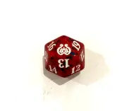 Magic MTG Spindown Counter (D20 Dice/Die) Jan 2017 'Aether Revolt - Red'