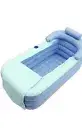 55"Portable Bathtub Inflatable Folding Bathtub Soaking Tub Bath Barrel SPA Bath