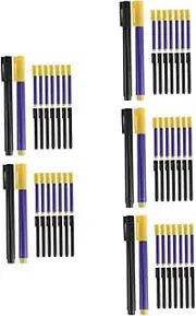 TEHAUX 5sets Security Pens for Check Writing Water Based Checker Pen Counterfeit Coin Detectors 16pcs*5